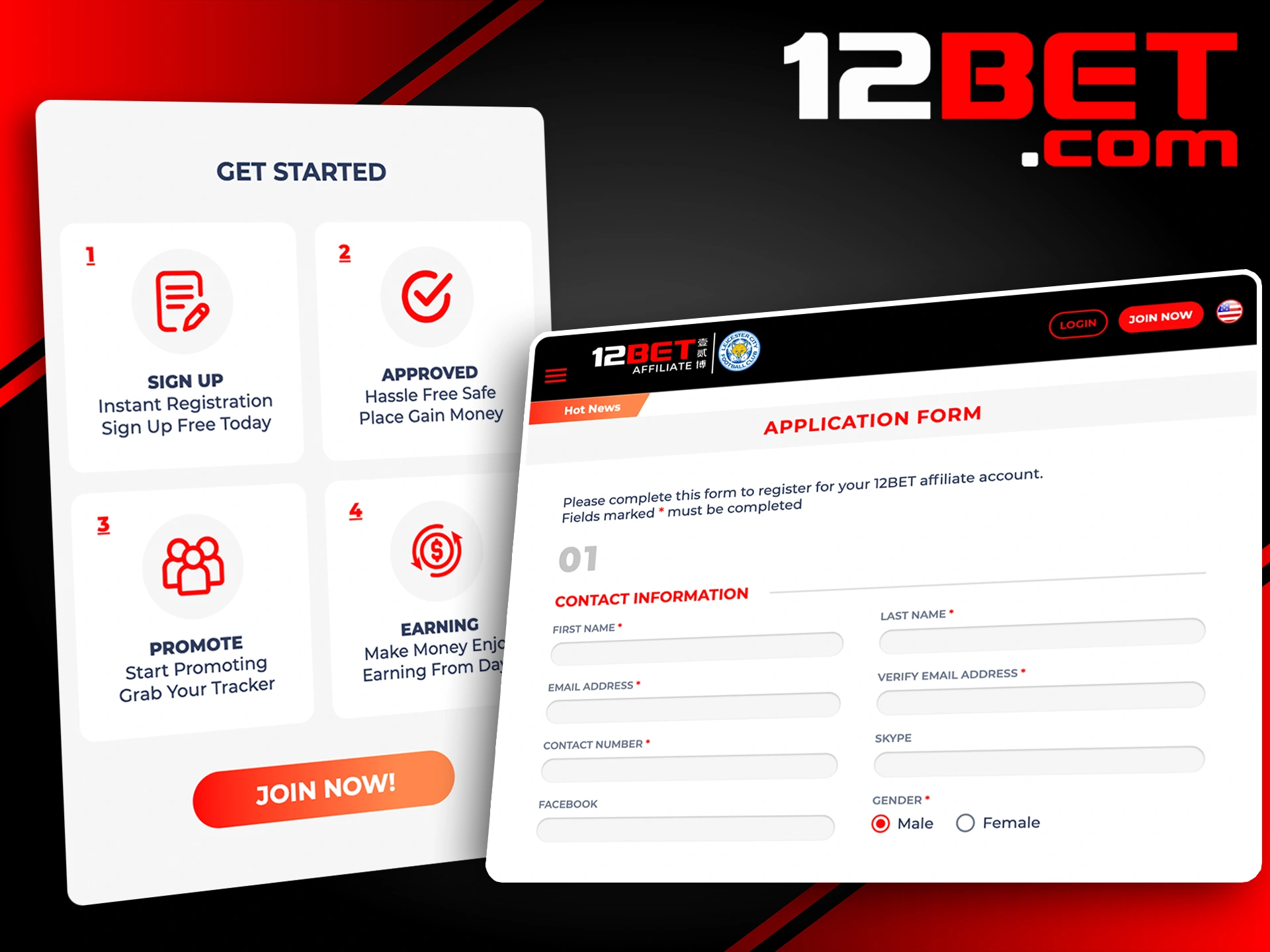 Learn how to become an affiliate in the 12Bet Affiliate Programme.