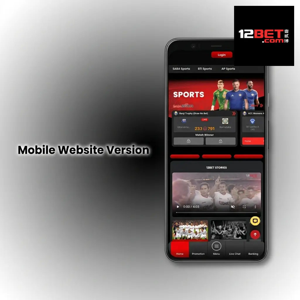 Mobile website version displayed on a smartphone screen showing responsive design layout